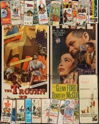 5r118 LOT OF 27 MOSTLY UNFOLDED INSERTS '50s-60s great images from a variety of different movies!