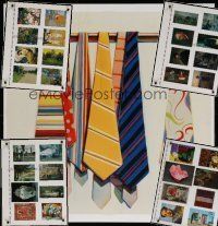 5r131 LOT OF 5 UNFOLDED PRINTER'S TEST ART PRINTS '00s cool colorful paintings!