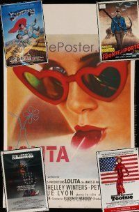 5r138 LOT OF 5 UNFOLDED VIDEO, BELGIAN AND ITALIAN REPRO POSTERS '80s Lolita, Superman III & more!