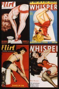 5r140 LOT OF 12 UNFOLDED REPRO POSTERS OF FLIRT AND WHISPER MAGAZINE COVERS '00s super sexy art!