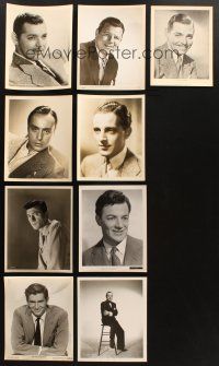 5r110 LOT OF 9 MALE PORTRAIT 8x10 STILLS '30s-50s Clark Gable, Charles Boyer & more!