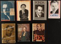 5r079 LOT OF 7 ACTOR AND DIRECTOR BIOGRAPHY HARDCOVER BOOKS '60s-90s Grant, Cagney, Fonda & more!