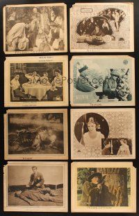 5r003 LOT OF 8 LOBBY CARDS FROM SILENT MOVIES '10s Nazimova, William S. Hart & more!