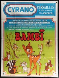 5s757 BAMBI French 1p R79 Walt Disney cartoon deer classic, great art with Thumper & Flower!