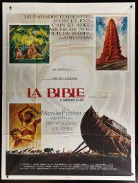 5s768 BIBLE French 1p '67 John Huston's La Bibbia, cool different art by Boris Grinsson!