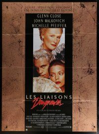 5s813 DANGEROUS LIAISONS French 1p '89 Glenn Close, John Malkovich, Michelle Pfeiffer