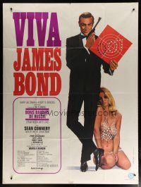 5s849 FROM RUSSIA WITH LOVE French 1p R70 art of Sean Connery as James Bond & sexy blonde girl!