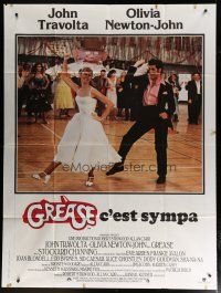 5s856 GREASE French 1p '78 John Travolta & Olivia Newton-John dancing in a most classic musical!