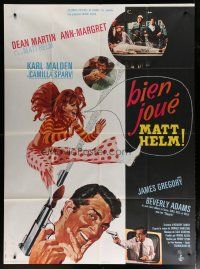5s899 MURDERERS' ROW French 1p '66 art of spy Dean Martin as Matt Helm & sexy Ann-Margret!