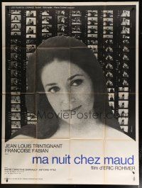5s902 MY NIGHT AT MAUD'S French 1p '69 Eric Rohmer's Ma nuit chez Maud, Francoise Fabian close up!