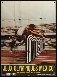 5s911 OLYMPICS IN MEXICO French 1p '69 Isaac's Olimpiada en Mexico, cool hurdling image!
