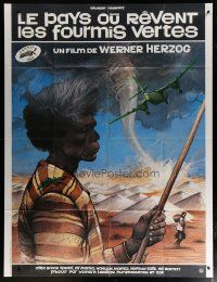 5s992 WHERE THE GREEN ANTS DREAM French 1p '84 Werner Herzog, really cool Aborigine art by Bilal!