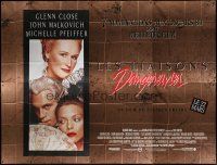 5s662 DANGEROUS LIAISONS advance French 8p '89 Glenn Close, John Malkovich, Michelle Pfeiffer