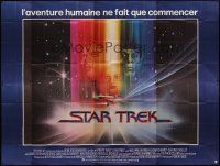 5s665 STAR TREK French 8p '80 cool art of William Shatner & Leonard Nimoy by Bob Peak!