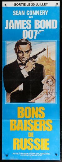 5s731 FROM RUSSIA WITH LOVE French door panel R80s cool art of Sean Connery as James Bond 007!