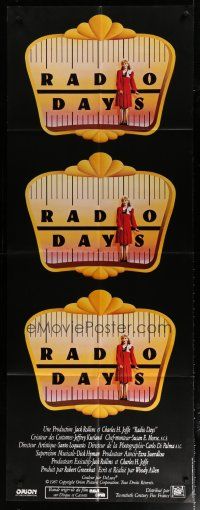 5s741 RADIO DAYS French door panel '87 Mia Farrow, directed by Woody Allen, New York City!
