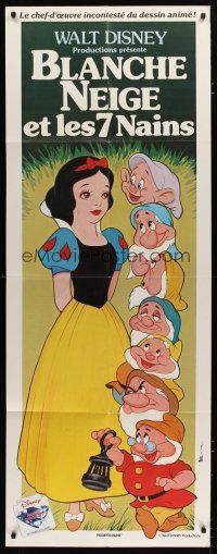 5s744 SNOW WHITE & THE SEVEN DWARFS French door panel R83 Disney cartoon classic, different image!