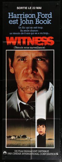 5s748 WITNESS French door panel '85 big city cop Harrison Ford in Amish country, Peter Weir!