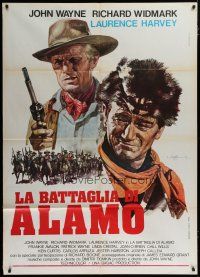 5s152 ALAMO Italian 1p R71 Allesandro Biffignandi art of John Wayne & Richard Widmark!