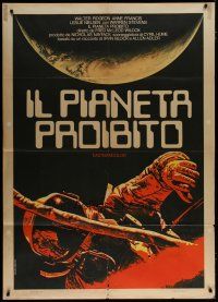 5s184 FORBIDDEN PLANET Italian 1p R70s completely different art of astronaut in space!