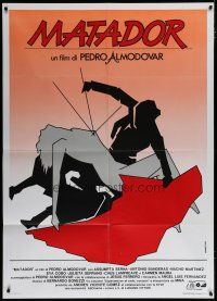 5s210 MATADOR Italian 1p '89 Pedro Almodovar, Antonio Banderas, different bullfighting art!