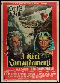5s243 TEN COMMANDMENTS Italian 1p R68 Cecil B. DeMille classic, Charlton Heston & Yul Brynner!