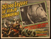 5s473 20,000 LEAGUES UNDER THE SEA Mexican LC '55 Jules Verne, cool border art, Kirk Douglas inset