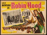 5s483 ADVENTURES OF ROBIN HOOD Mexican LC R50s Errol Flynn as Robin Hood in border & inset photo!