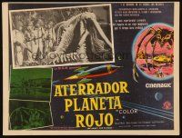 5s486 ANGRY RED PLANET Mexican LC '60 cool border art + monster in inset photo with astronauts!