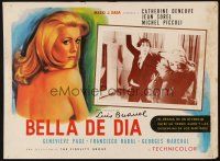 5s495 BELLE DE JOUR Mexican LC '67 Luis Bunuel, sexy Catherine Deneuve in border art & inset!