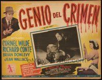 5s497 BIG COMBO Mexican LC '55 Cornel Wilde & sexy Jean Wallace, classic film noir!