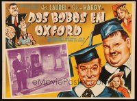 5s515 CHUMP AT OXFORD Mexican LC R60s different border art of Laurel & Hardy in cap and gown!