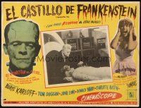 5s536 FRANKENSTEIN 1970 Mexican LC '58 great images of Boris Karloff as the doctor AND monster!