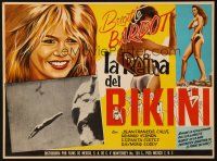 5s543 GIRL IN THE BIKINI Mexican LC '58 three images of sexiest Brigitte Bardot in border art!