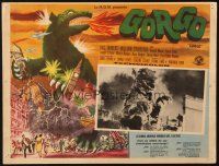 5s547 GORGO Mexican LC '61 great artwork & inset photo of giant monster terrorizing city!