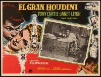 5s554 HOUDINI Mexican LC '53 Tony Curtis as the famous magician + his sexy assistant Janet Leigh!