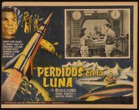 5s608 PROJECT MOONBASE Mexican LC '53 Robert Heinlein, cool border art of rocket ship & astronauts!