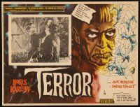5s635 TERROR Mexican LC '63 border art of Boris Karloff & girls in web, Jack Nicholson in inset!