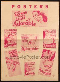 5s005 ADORABLE pressbook '33 beautiful Princess Janet Gaynor pretends to be poor!