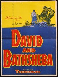 5s023 DAVID & BATHSHEBA pressbook '51 Biblical Gregory Peck & Susan Hayward, mighty as Goliath!