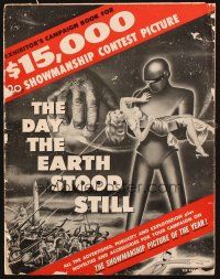 5s024 DAY THE EARTH STOOD STILL pressbook '51 Robert Wise, classic art of Gort & Patricia Neal!