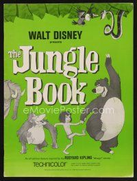 5s054 JUNGLE BOOK pressbook '67 Walt Disney cartoon classic, with cool comic strip supplement!