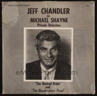 5s280 JEFF CHANDLER 33 1/3 RPM record '70s from the Michael Shayne Private Detective radio series!