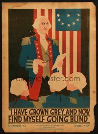5s391 CHARACTER-CULTURE-CITIZENSHIP-GUIDES special 12x17 '45 Keith Ward art of George Washington!