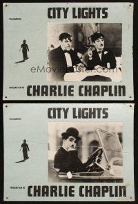 5s354 CITY LIGHTS 4 Swiss LCs '60s Charlie Chaplin boxing classic, great close up scenes!