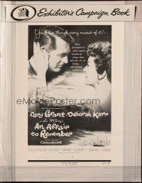 5s006 AFFAIR TO REMEMBER pressbook '57 many images of Cary Grant about to kiss Deborah Kerr!