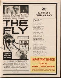5s034 FLY pressbook '58 $100 to the 1st person who proves this movie can't happen!