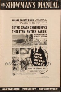 5s051 IT CAME FROM OUTER SPACE 2-D pressbook '53 Jack Arnold classic sci-fi, cool images!