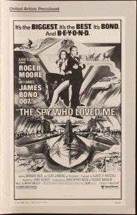 5s092 SPY WHO LOVED ME pressbook '77 art of Roger Moore as James Bond 007 by Bob Peak!