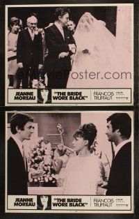 5t913 BRIDE WORE BLACK 2 LCs '68 Francois Truffaut's La Mariee Etait en Noir, Jeanne Moreau!